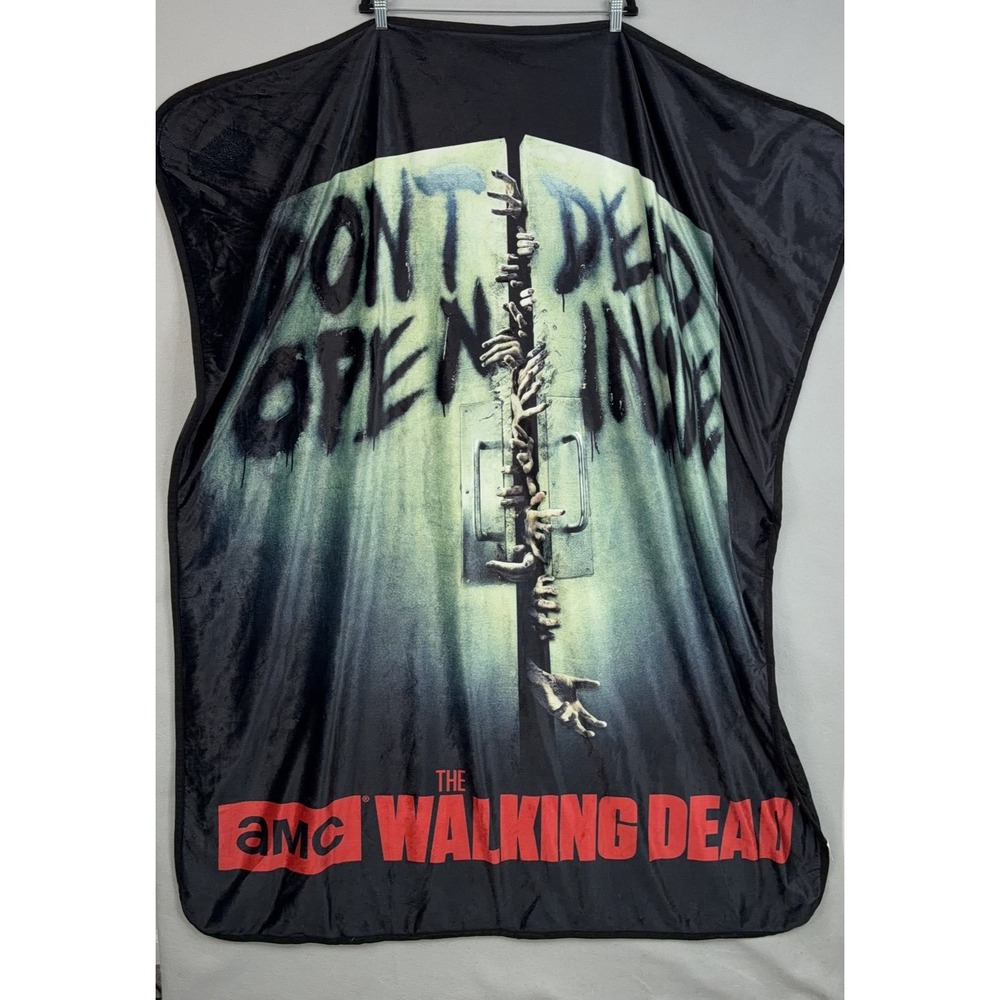 The Walking Dead Throw Blanket Black Dont Open Dead Inside Soft Plush Fleece